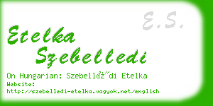 etelka szebelledi business card